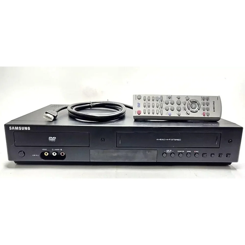 Samsung DVD-V9800 DVD VCR Combo VHS Tape Player Recorder w/ Remote & HDMI Cable